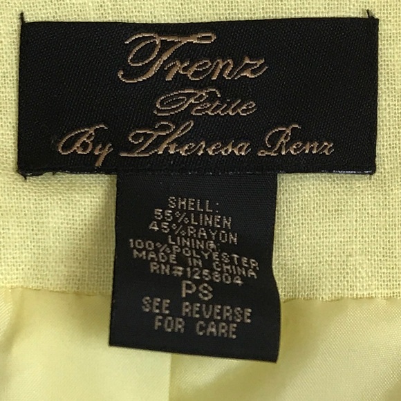 Vintage Trenz Yellow Button Ruffle Mad Men Jacket - Picture 4 of 8